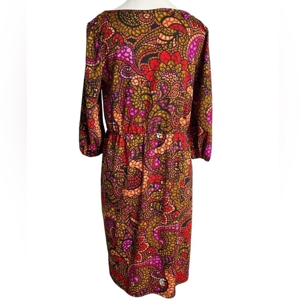 C'est La Vie Colorful Mosaic Print Midi Dress - Picture 2 of 13